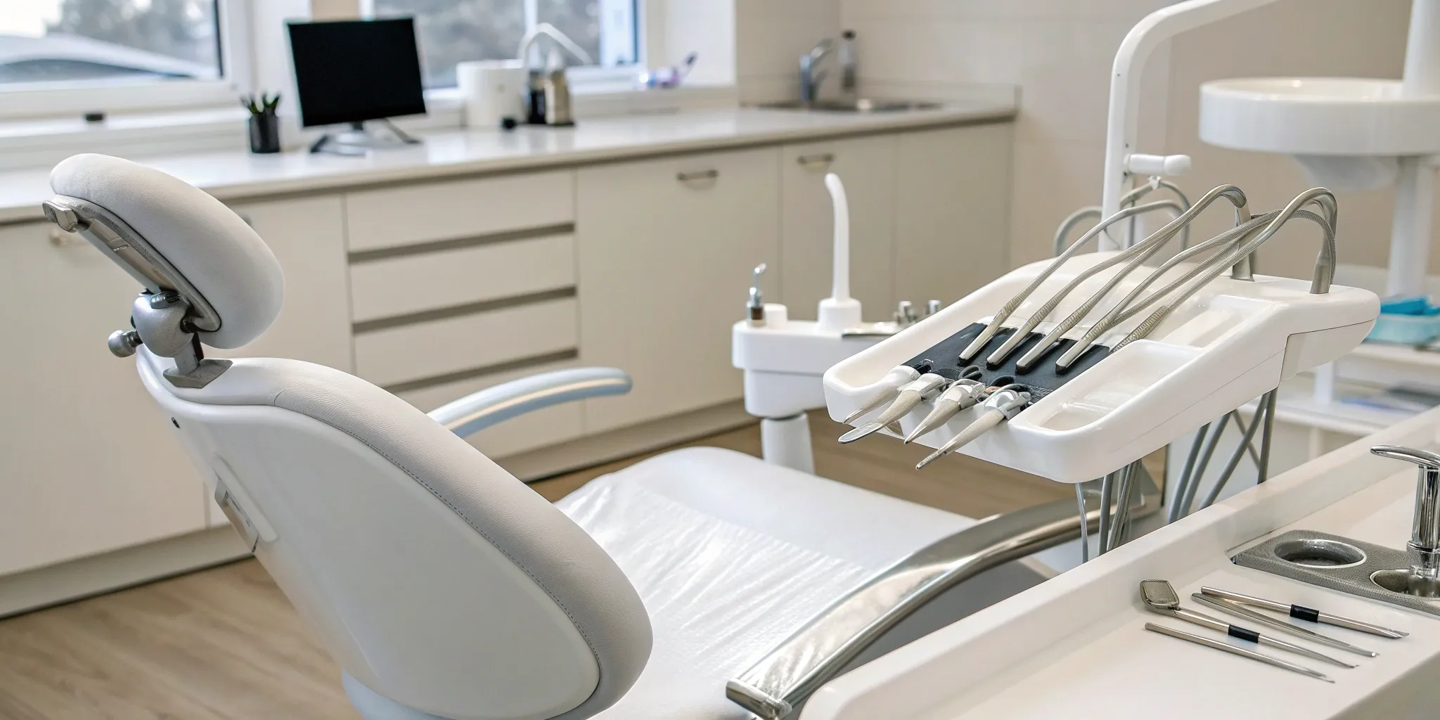 Dental office setup for implant supported fixed partial dentures.