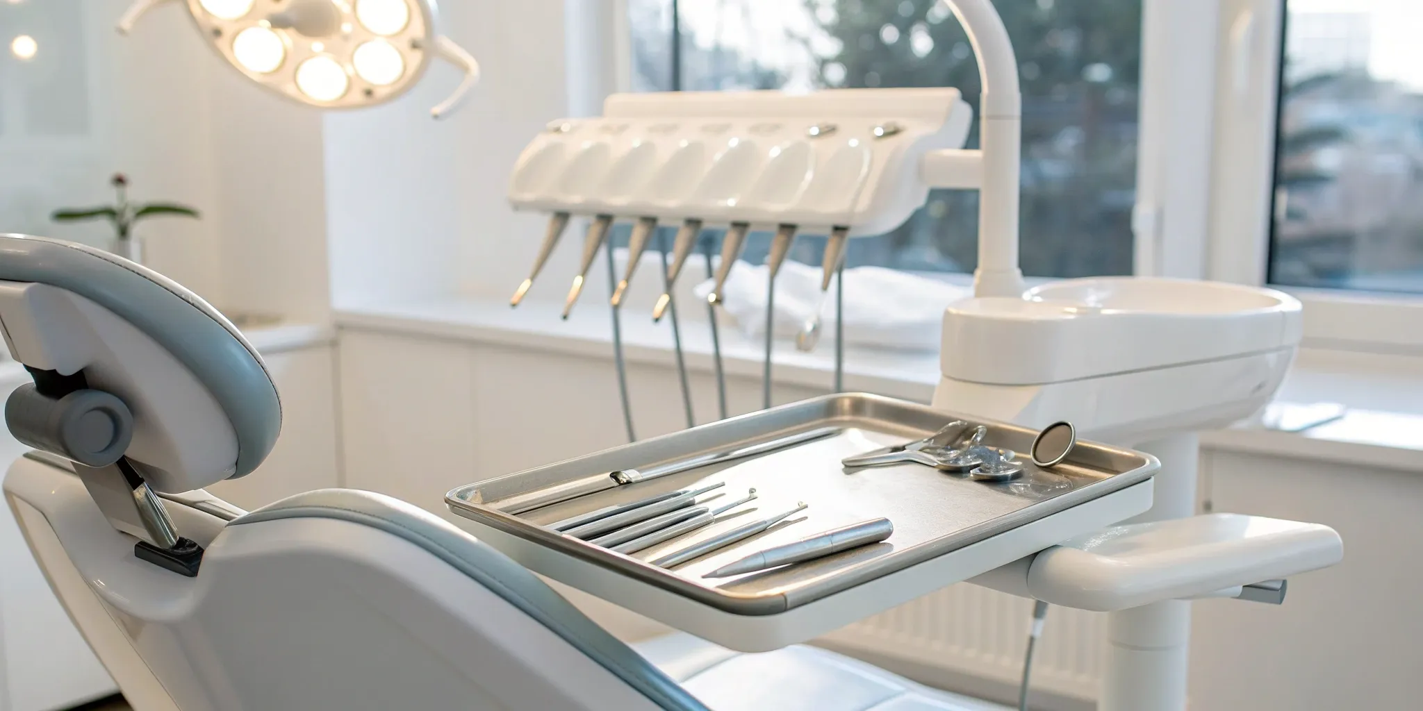 Dental chair and tools for cosmetic surgery as an alternative to braces.