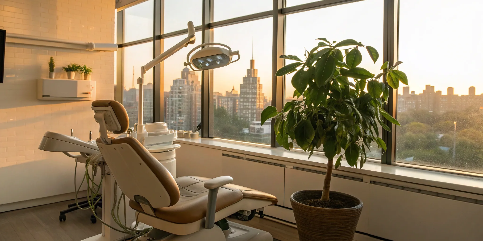 A dental exam room for evaluating the best candidates for overdentures.