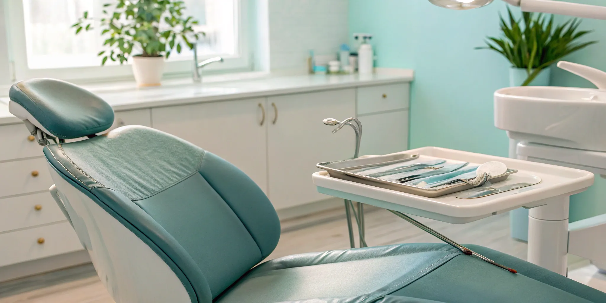 Dental laser and tools for the gum contouring healing process.